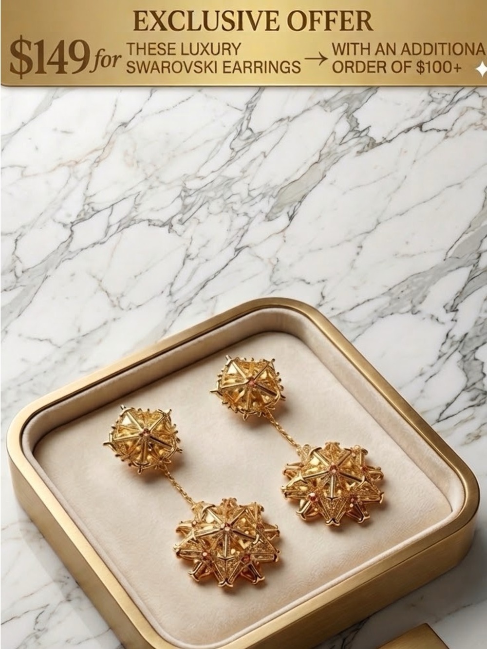 Luxury Swarovski Earrings Bundle - Elegant Women's Jewelry